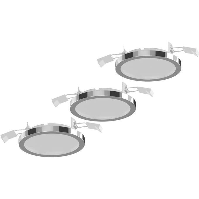 Lightme inbouwlamp Aqua Pur Ø11cm 3 per set chroom