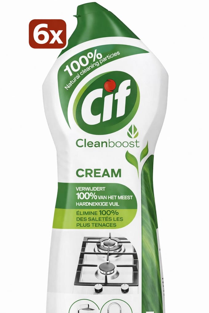 6 x Cif Cleanboost - Original - Poetsmiddel - 750 ml