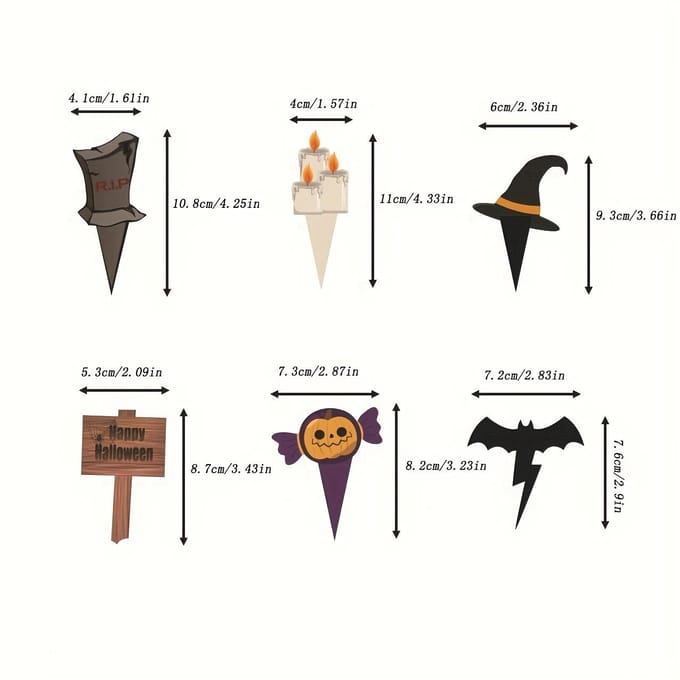 1 set, cupcakes d'Halloween, chauves-souris, citrouilles, décorations de fête A black