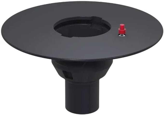Aco Afvoerlich.360x180mm DN70, 90° met kleefflens gegrond