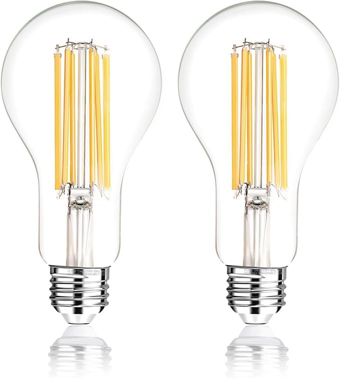 E27 Lamp 200W Equivalent | 18W A70 Koudwit 4000K - 3000 Lumen, 2 Stuks