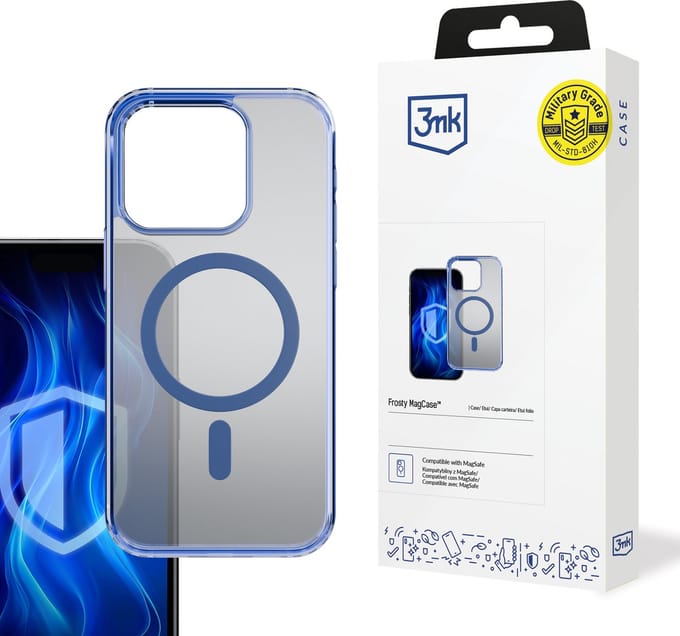 Apple iPhone 14 Pro Max - 3mk Frosty MagCase Blauw