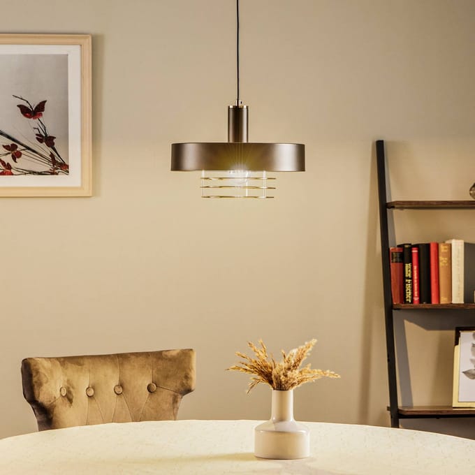 Alfa Hanglamp Beryt Pro van metaal zwart/goud