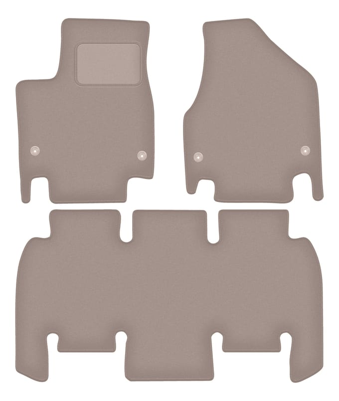 Beige velours vloermatten voor: Chrysler Pacifica RU minivan (2016-)