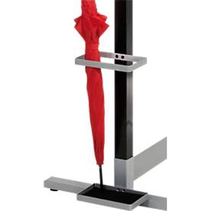 kerkmann parapluhouder met lekbak, aluminium zilver