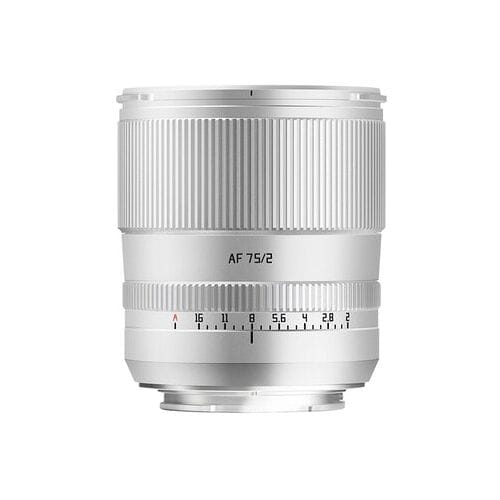 TTArtisan AF 75mm f/2   Sony FE-vatting zilver