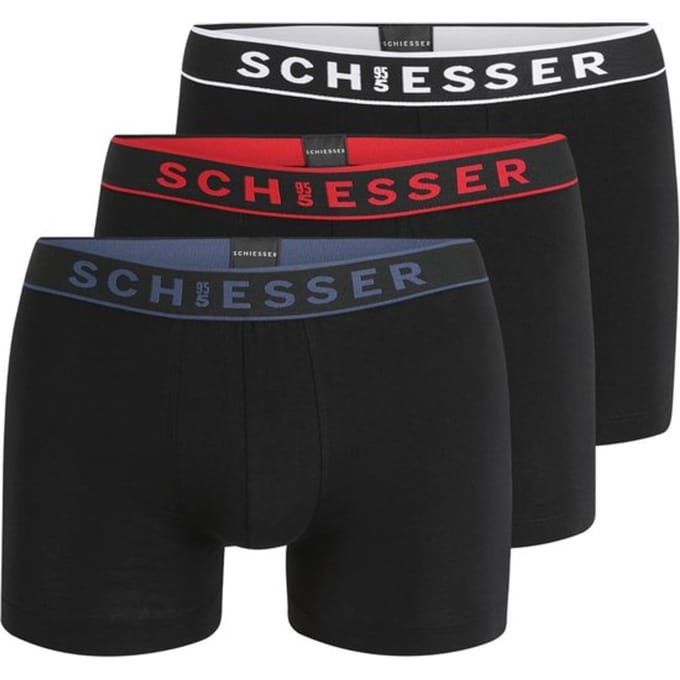 Schiesser - Maat 4 (S) - boxershorts Zwart