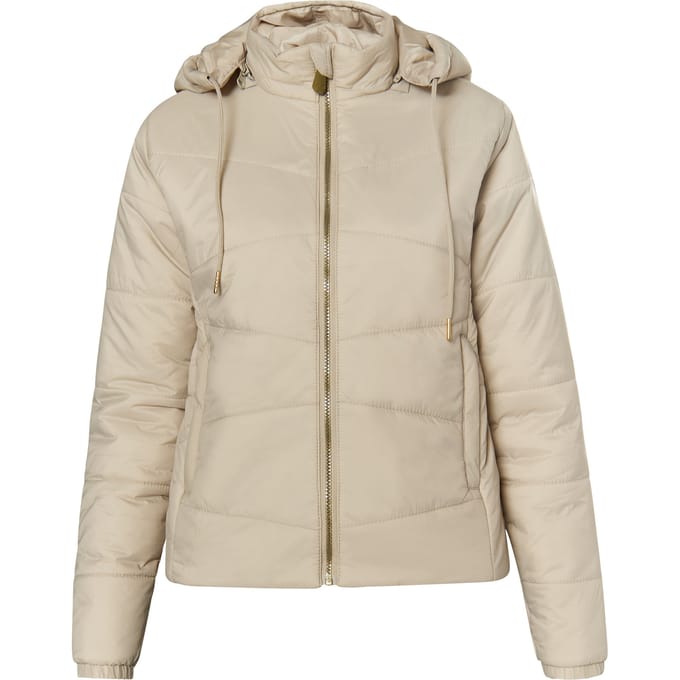 Faina licht gewatteerd jack Dames lichtbeige