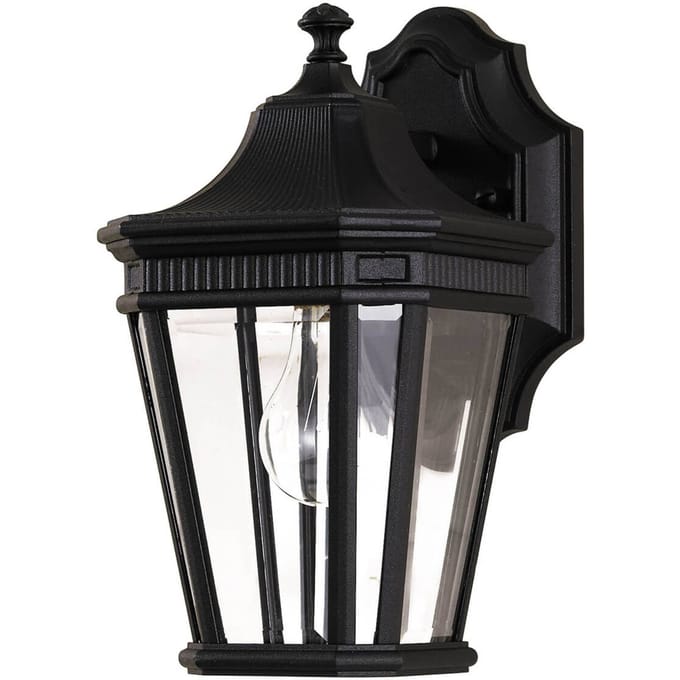 Feiss LED Wand Buitenlamp Cotswold Lane | 1X E27 Max 60W | IP44 | Dimbaar | Black