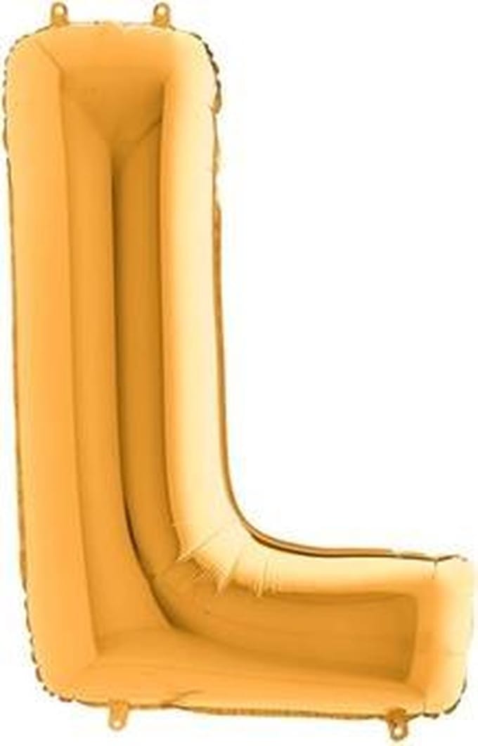 Folieballon letter L goud (100cm)