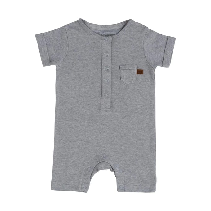 Baby's Only Boxpakje korte mouw Melange - Grijs - 62 - 100% ecologisch katoen - GOTS