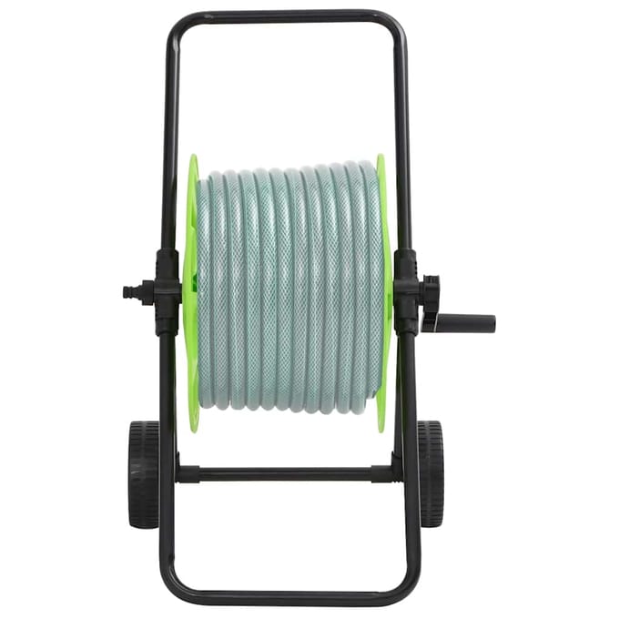 vidaXL - Slanghaspelwagen - voor - 60 - m - 1/2" - slang - staal - groen