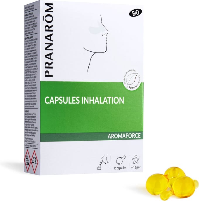 Pranarom - Inhalatiecapsules om de neus vrij te maken - Bio - 15 capsules
