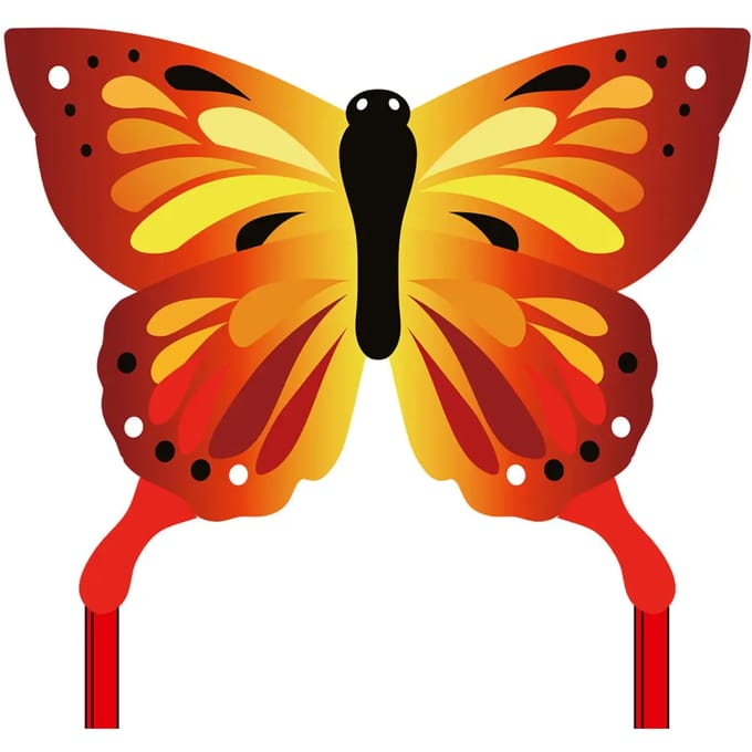 HQ Invento - Butterfly Kite Indigo - Kindervlieger - Oranje / Geel