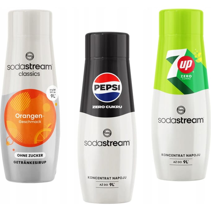 Sodastream - Drankenconcentraat Set - Orange Zero - Pepsi Max - 7up Free