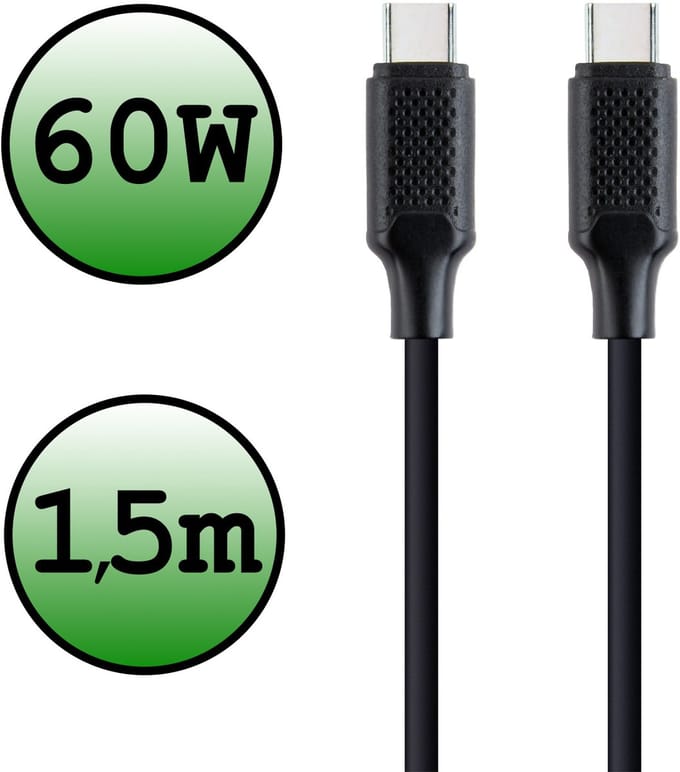 USB C Oplader 60W - USB C Kabel - USB C naar USB C Kabel 1.5 meter