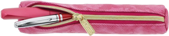 Herlitz Bright Animals, Zachte etui, Polyurethaan (PU), Roze, Monochromatisch, Rits, Adolescenten