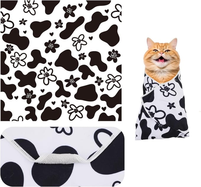 Katten verzorgingsdek 55x55 cm - Wikkeldeken voor nagelknippen kalmerend