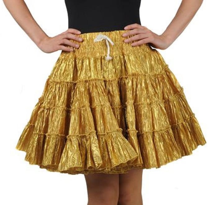 Petticoat/Onderrok/Tutu Luxe Metallic Goud 2-laags
