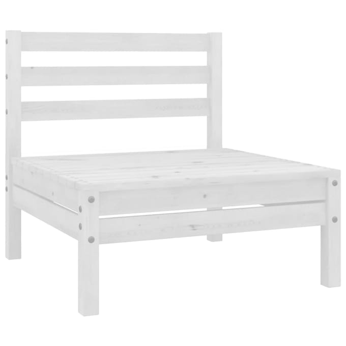 vidaXL - Tuinbank - 2-zits - massief - grenenhout - wit
