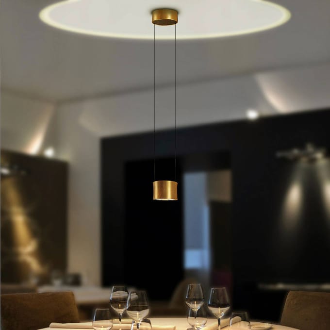 BANKAMP Impulse LED hanglamp 1-lamp goud