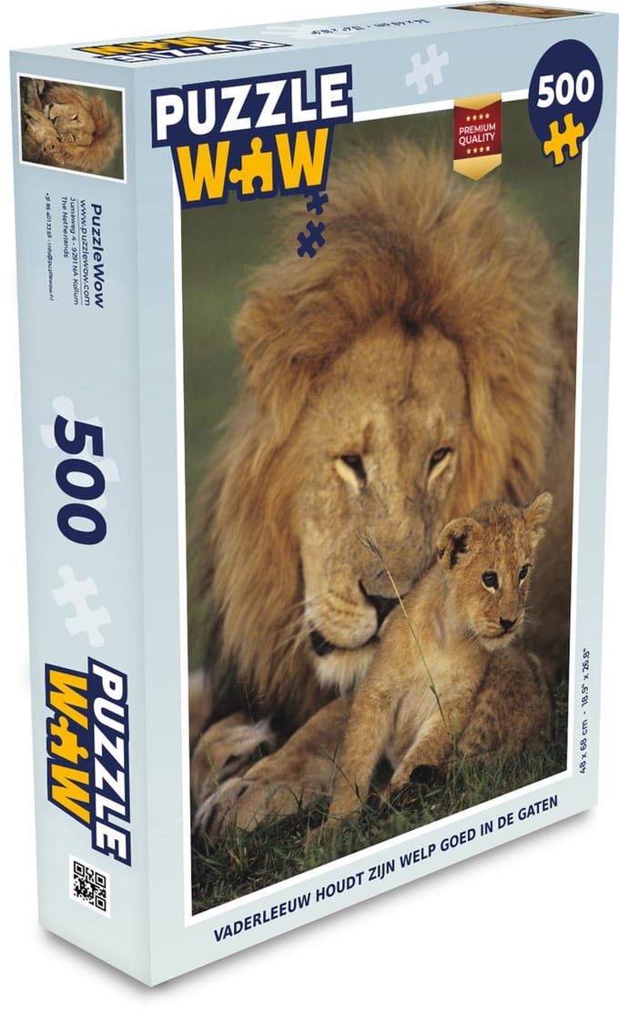Puzzel Baby leeuw - Wild - Jagen - Legpuzzel - Puzzel 500 stukjes