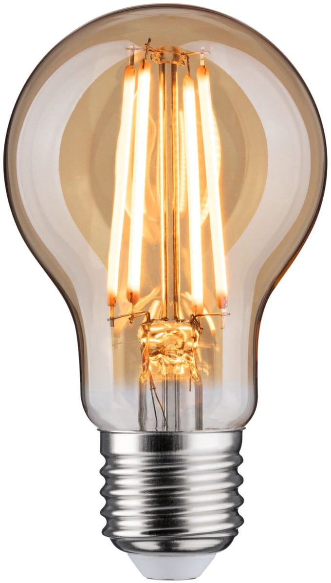 1879 Filament 230 V 3-Step-Dim LED-gloeilamp E27 470lm 6W 1800K dimbaar Goud