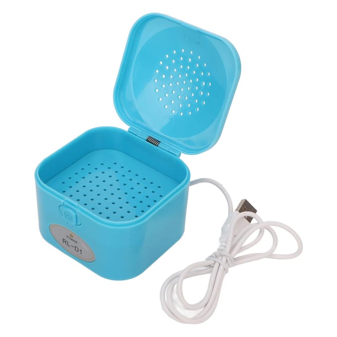 Déshumidificateur pour prothèses auditives, système de séchage automatique à température constante, partenaire électronique, bleu blue