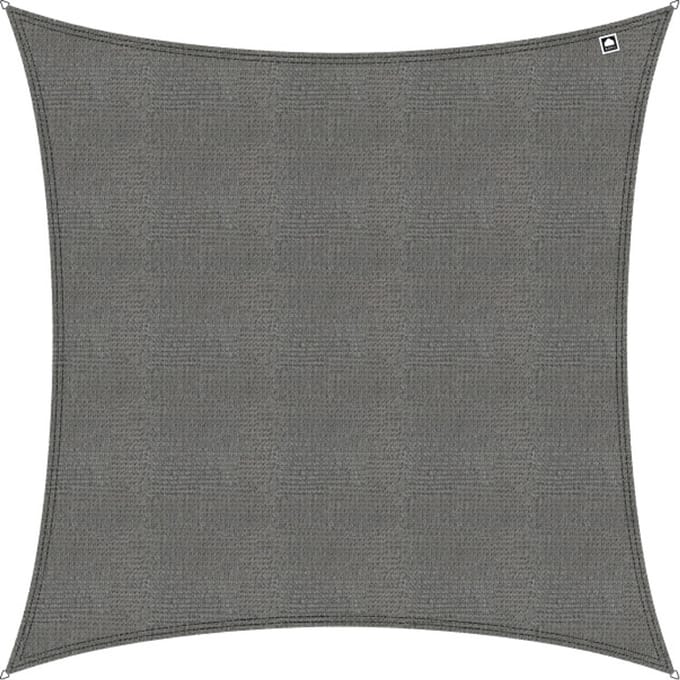 Kopu® Schaduwdoek Vierkant 5x5 m - 280 gram Waterdoorlatend - Grijs