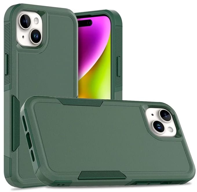 Cityhoesje – iPhone 15 Plus-14 Plus – Anti drop – BackCover – Groen