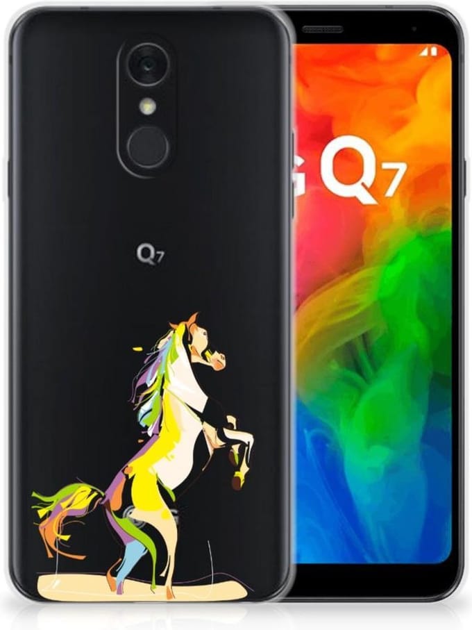 LG Q7 Telefoonhoesje met Naam Horse Color