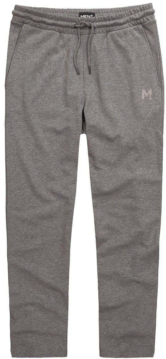 Men Plus - Heren - Trainingsbroek Basic Fit elastische tailleband - Grijs melange - Maat 5XL