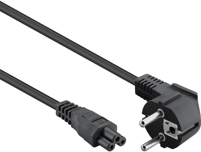ACT Netsnoer CEE 7/7 male (haaks) - C5 zwart 7 m AK5188