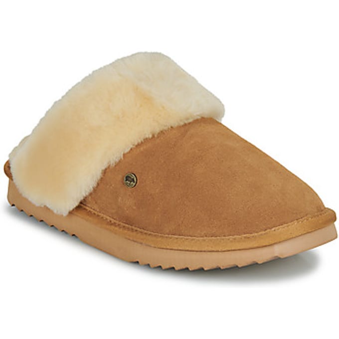 Warmbat Flurry Suede Dames Sloffen - Cognac