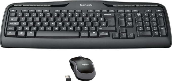 Keyboard and Wireless Mouse Logitech 920-003978 Spanish Qwerty Black