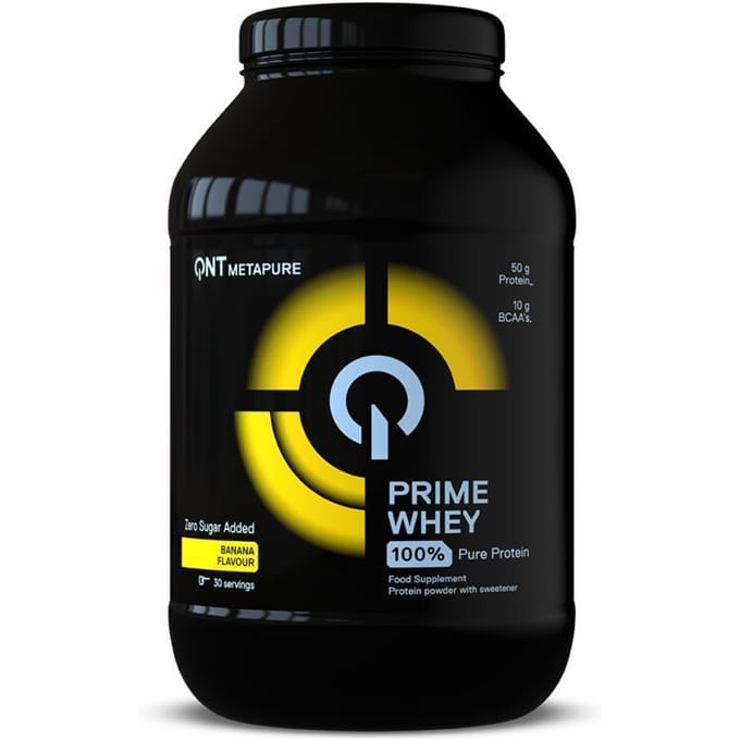 Eiwitmix 100% van wei-isolaat en -concentraat Banaan QNT Prime Whey 908 g