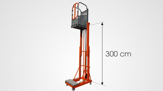 Compacte 1 persoons Hoogwerker Up Lift 5 SPIDER met verstelbare stabilisatoren - Lockhard.