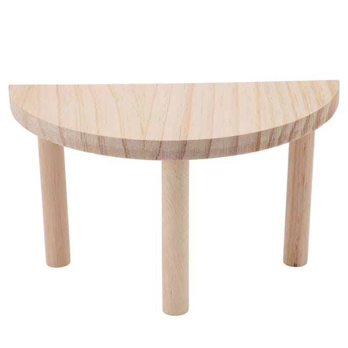 Hamster Speel Houten Platform Halfrond Veilig Grenen Hamster Standplatform voor Klein Dier gray