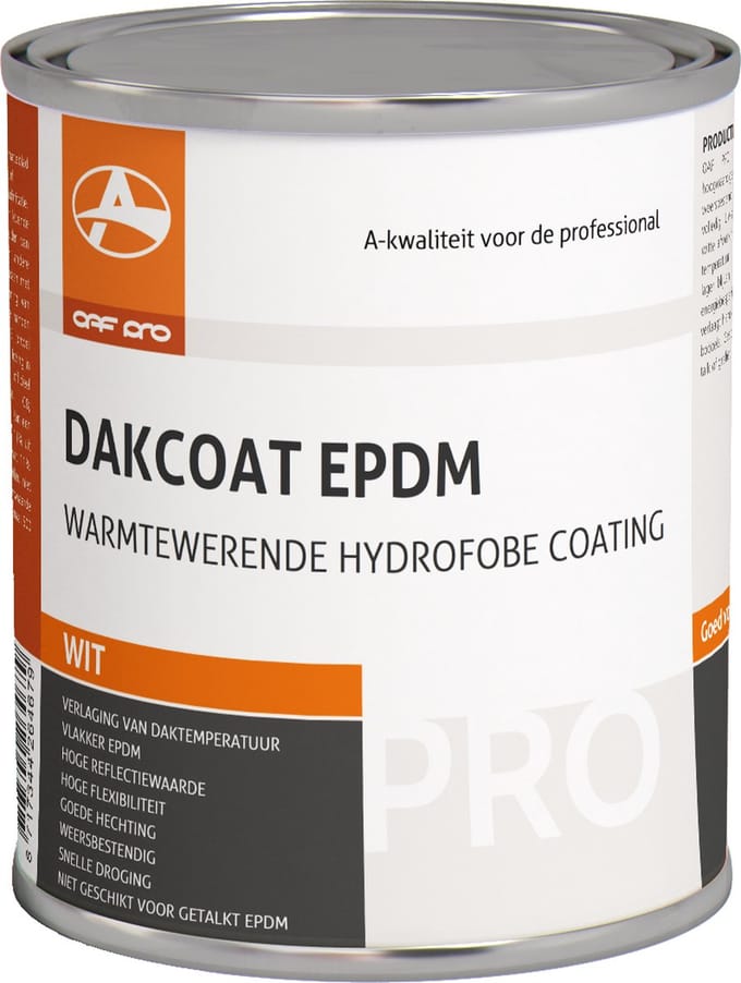OAF PRO Dakcoat EPDM WIT 750 ml - Witte Dak Coating - Reflecteert Zonlicht - Warmtewerend - Verlengt de levensduur van het dak
