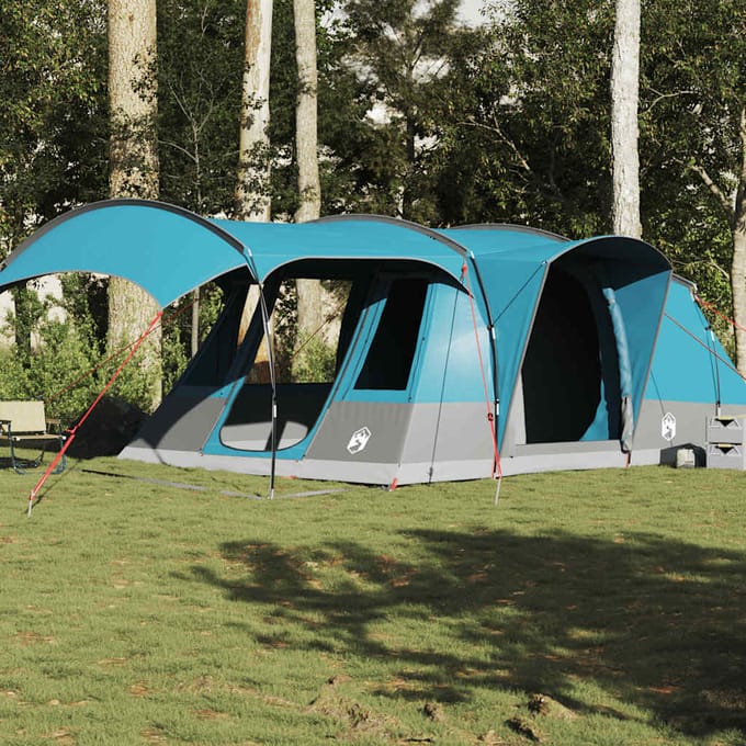 Vidaxl Tente de Camping, Tunnel, 5 Personnes, Bleu, Imperméable