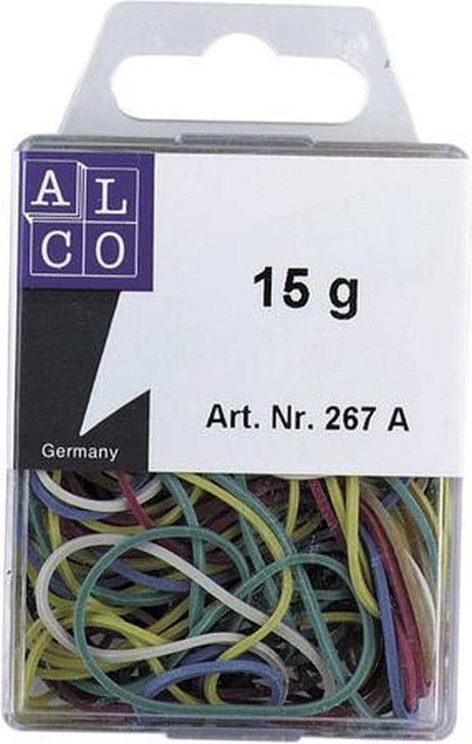 Alco elastiekjes - natuurrubber - kunststof verpakking - AL-267A