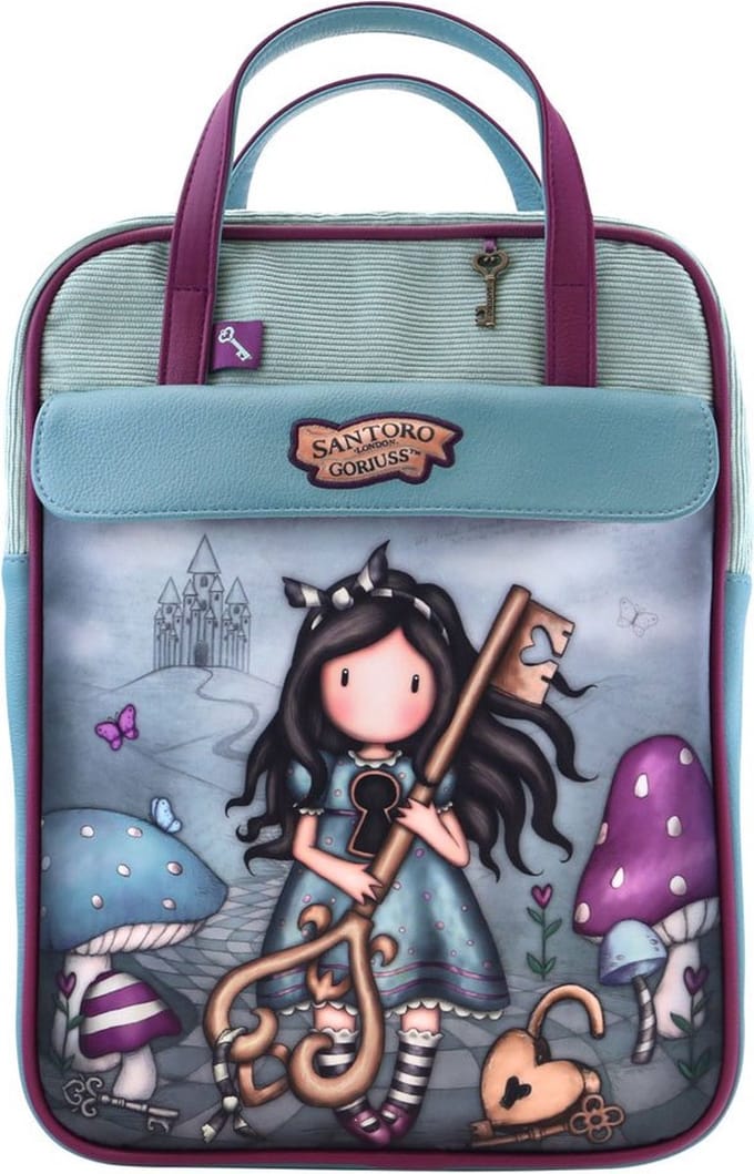 Rugzak Gorjuss Curiosity Grijs Groen (27 x 10 x 37 cm)
