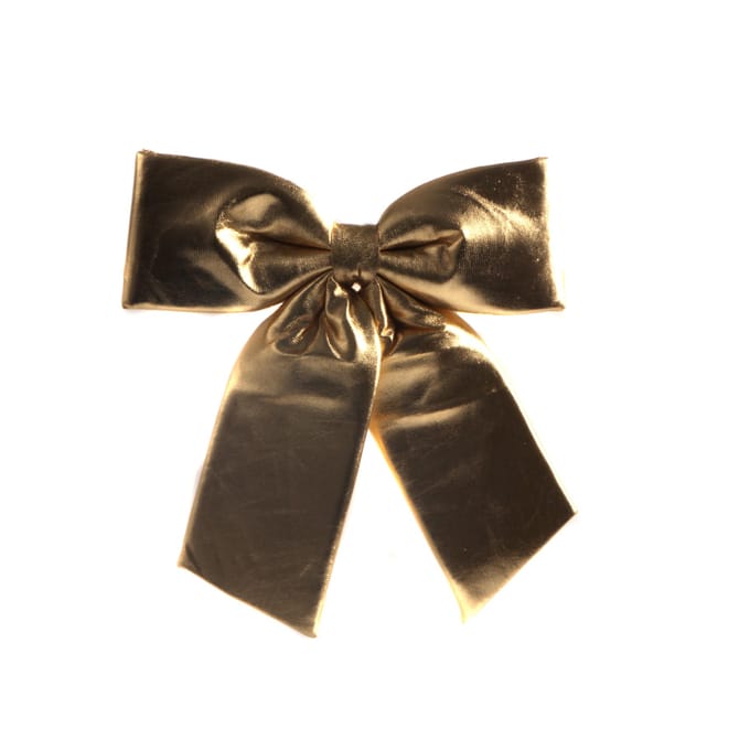 Hangdeco strik goud 28x28cm