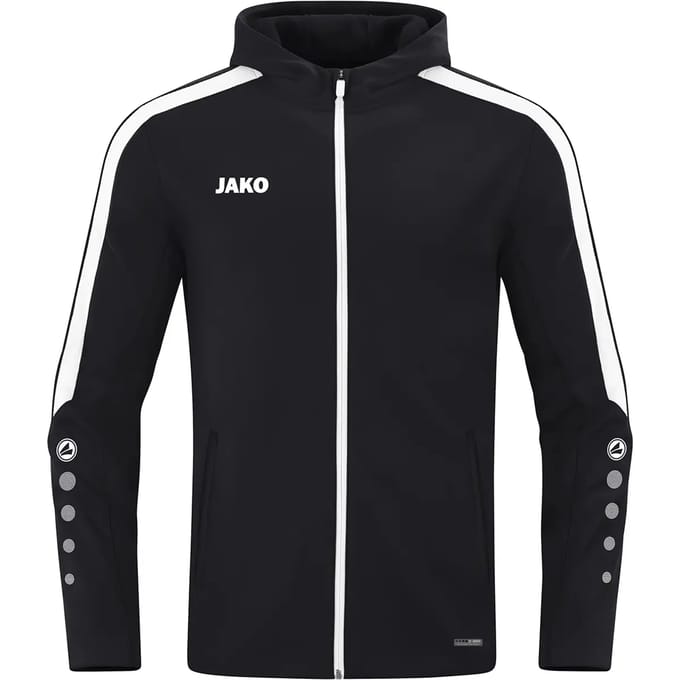 Jako Power Jas Met Kap Dames - Zwart | Maat: 36