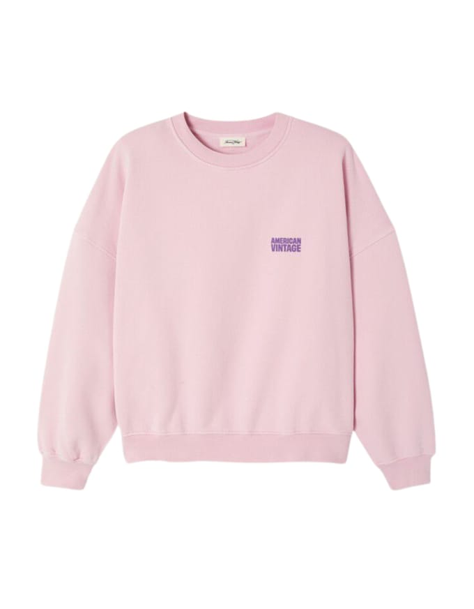 American Vintage Plizzy Sweaters Lichtroze Pli03ch26