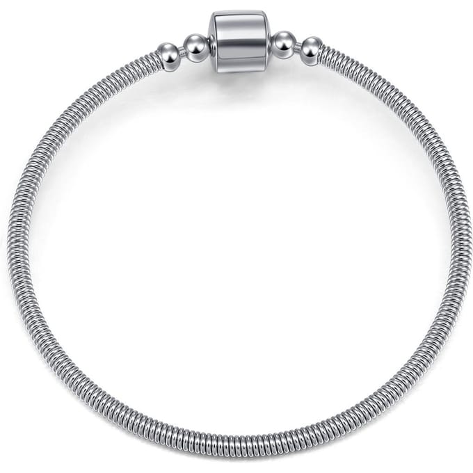 Modulaire Pandora-stijl Armband Voor Pandora Staal 18 Cm white