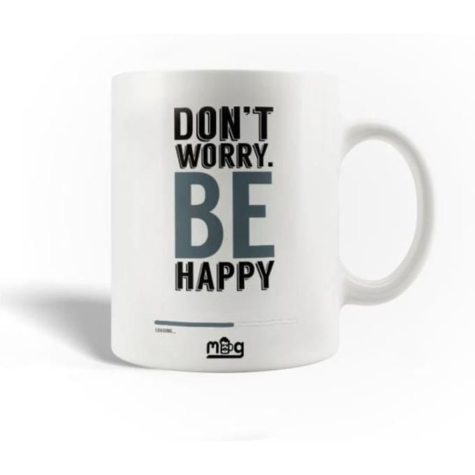 Mug - MANIACASE - Don't Worry Be Happy - Céramique - 30cl - Compatible lave-vaisselle