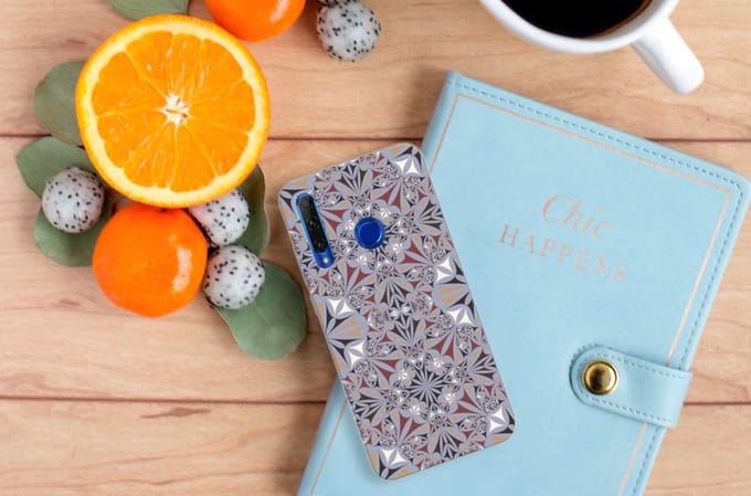 Honor 20 Lite TPU Siliconen Hoesje Flower Tiles