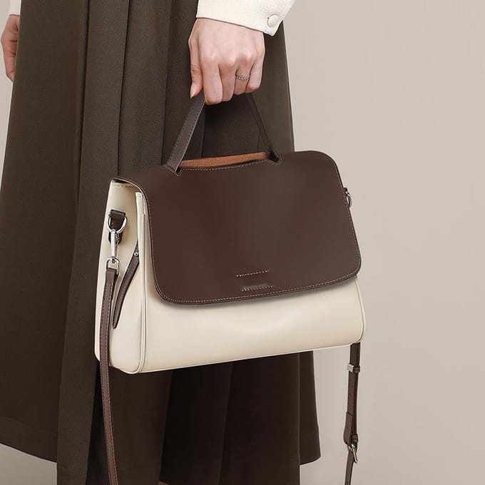 Nieuw design, luxe crossbodytas, draagbare leren moedertas black