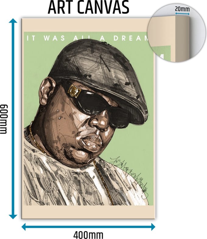 Biggie 02 canvas schilderij 40x60 cm